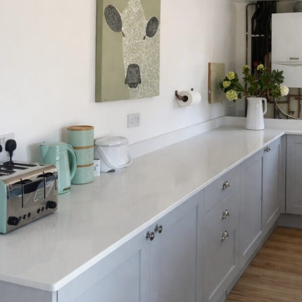 Aspen Ice Quartz kitchen worktop