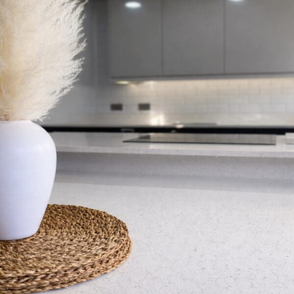 arctic white quartz kitchen worktops