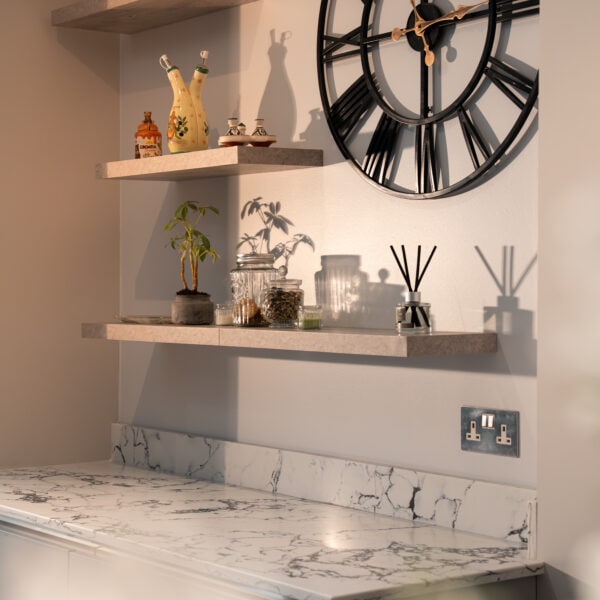 arabescato quartz worktop