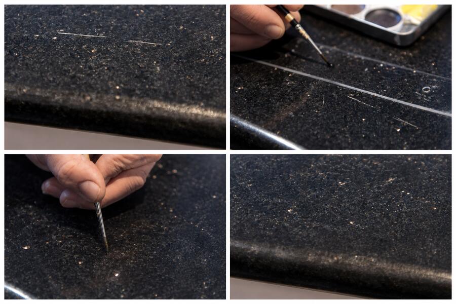 worktops repair in progress