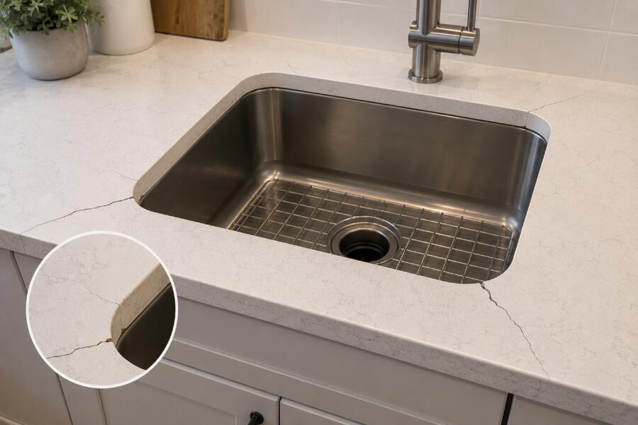 Incorrect Sink Cut-Outs Create Weak Areas