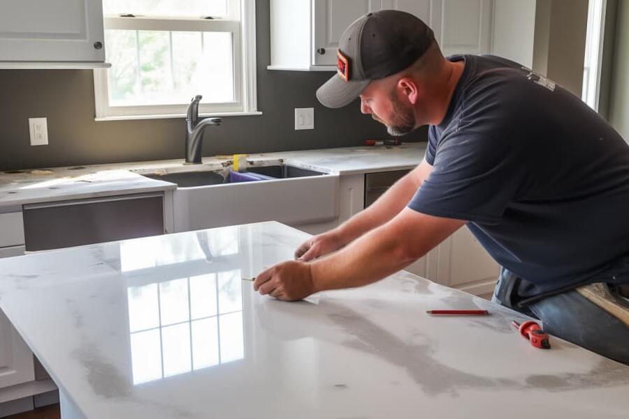 quartz worktop installation