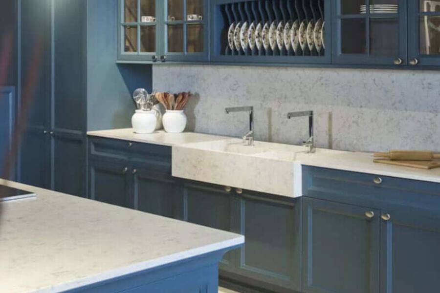 white matte quartz worktops